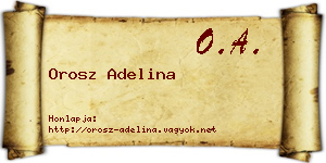 Orosz Adelina névjegykártya